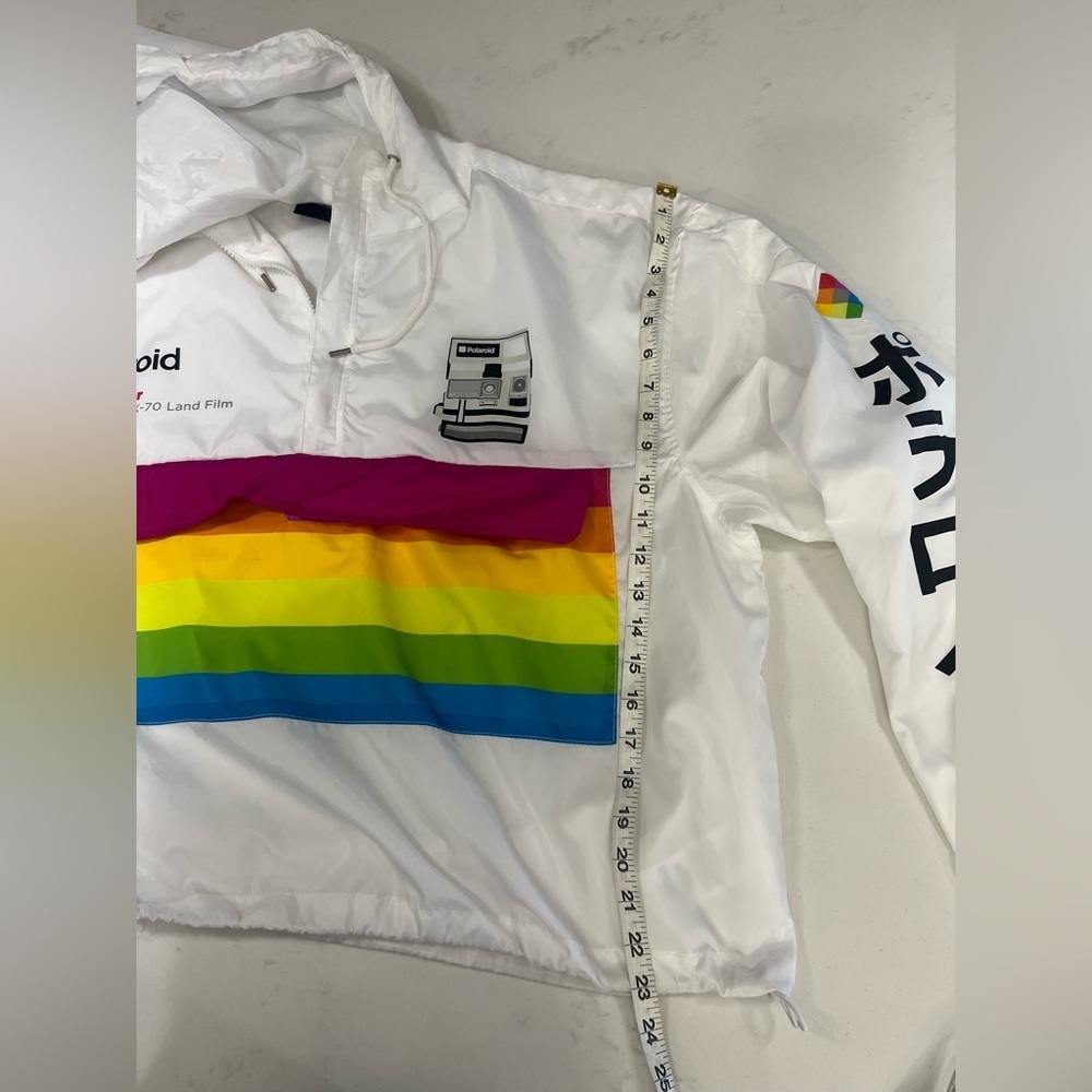 Polaroid White Jacket with Rainbow Accents - Picture 10 of 16